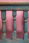 Blue Vintage Headboard with Tiles <p>W:124cm D:8cm H:72cm </p>