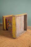 Vintage Colourful Wooden Stool <p>W:44cm D:44cm H:44cm </p> - 03