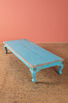 Blue & Pink Vintage Coffee Table <p>W:152cm D:59cm H:29cm </p>