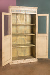 Cream Vintage Almirah with Tiles <p>W:95cm D:34cm H:187cm </p>