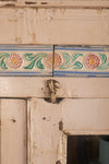 Cream Vintage Almirah with Tiles <p>W:95cm D:34cm H:187cm </p>