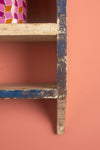 Cream & Blue Vintage Wall Shelves <p>W:47cm D:12cm H:75cm </p>