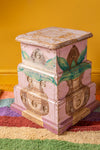 Pink Vintage Tiered Side Table