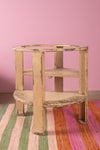 Vintage Cream Circular Side Table <p>Dia:61cm H:61cm </p>