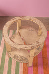 Vintage Cream Circular Side Table <p>Dia:61cm H:61cm </p>