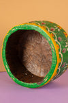 Vintage Hand Painted Wooden Pot (Re-worked) - 299