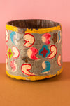 Vintage Hand Painted Wooden Pot (Re-worked) - 300