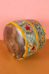 Vintage Hand Painted Wooden Pot (Re-worked) - 302