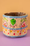Vintage Hand Painted Wooden Pot (Re-worked) - 303