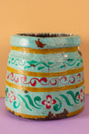 Vintage Hand Painted Wooden Pot (Re-worked) - 309