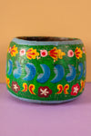 Vintage Hand Painted Wooden Pot (Re-worked) - 310