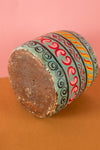 Vintage Hand Painted Wooden Pot (Re-worked) - 316
