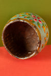 Vintage Hand Painted Wooden Pot (Re-worked) - 317