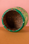 Vintage Hand Painted Wooden Pot (Re-worked) - 321