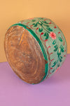 Vintage Hand Painted Wooden Pot (Re-worked) - 327