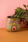 Vintage Hand Painted Wooden Pot (Re-worked) - 331