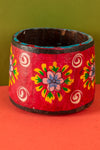 Vintage Hand Painted Wooden Pot (Re-worked) - 336