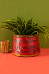 Vintage Hand Painted Wooden Pot (Re-worked) - 338