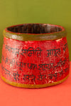 Vintage Hand Painted Wooden Pot (Re-worked) - 338