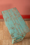 Vintage Turquoise Wooden Desk <p>W:61cm D:34cm H:66cm </p>