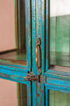 Small Vintage Blue Glazed Cabinet