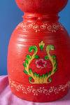 Hand Painted Vintage Large Wooden Pot (Re-worked) - 05
