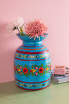 Hand Painted Vintage Large Wooden Pot (Re-worked) - 12