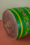 Hand Painted Vintage Large Wooden Pot (Re-worked) - 13