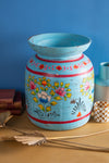 Hand Painted Vintage Large Wooden Pot (Re-worked) - 14