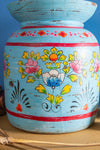 Hand Painted Vintage Large Wooden Pot (Re-worked) - 14