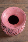 Hand Painted Vintage Large Wooden Pot (Re-worked) - 15