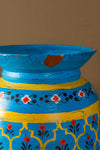 Hand Painted Vintage Large Wooden Pot (Re-worked) - 18