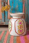Hand Painted Vintage Large Wooden Pot (Re-worked) - 19