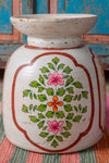 Hand Painted Vintage Large Wooden Pot (Re-worked) - 19