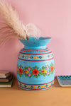 Hand Painted Vintage Large Wooden Pot (Re-worked) - 21