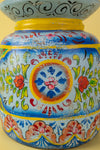 Hand Painted Vintage Large Wooden Pot (Re-worked) - 24