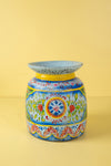 Hand Painted Vintage Large Wooden Pot (Re-worked) - 24