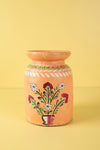 Hand Painted Vintage Large Wooden Pot (Re-worked) - 29