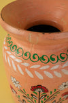 Hand Painted Vintage Large Wooden Pot (Re-worked) - 29