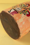 Hand Painted Vintage Large Wooden Pot (Re-worked) - 29