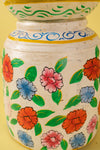 Hand Painted Vintage Large Wooden Pot (Re-worked) - 33