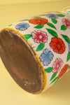 Hand Painted Vintage Large Wooden Pot (Re-worked) - 33