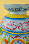 Hand Painted Vintage Large Wooden Pot (Re-worked) - 34