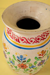 Hand Painted Vintage Large Wooden Pot (Re-worked) - 35