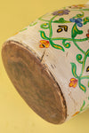 Hand Painted Vintage Large Wooden Pot (Re-worked) - 35
