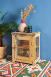 Pale Yellow Vintage Glazed Cabinet