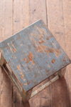 Blue Tones Vintage Wooden Stool