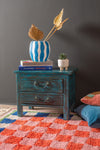 Blue Vintage Bedside Drawer Unit