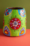 Vintage Hand Painted Medium Wooden Pot (Re-worked) - 03