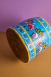 Vintage Hand Painted Medium Wooden Pot (Re-worked) - 04